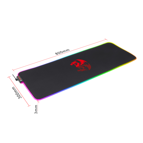 onn. USB Gaming LED Mouse Pad with 7 static light modes and 3 dynamic modes